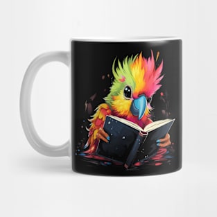 Cockatiel Reads Book Mug